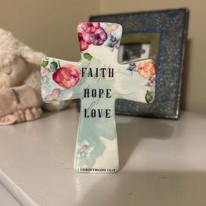 Pretty ceramic prayer cross